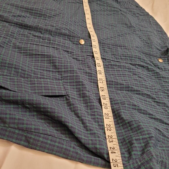 Nicklaus Mens Black Watch Plaid Jacket Golf Lightweight Logo Patch Vintage Zipup - Picture 12 of 13